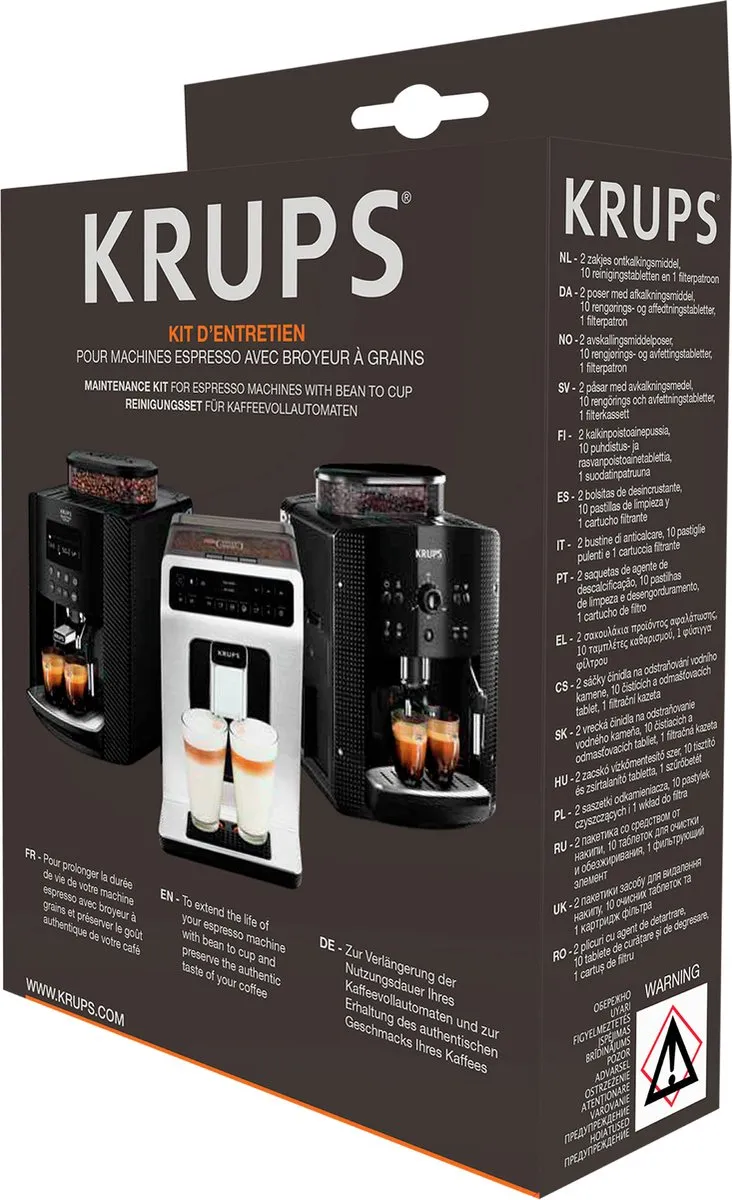 Krups XS5300 Onderhoudskit - 10 Reinigingstabletten & Filter