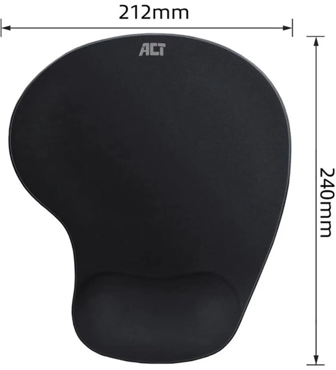 ACT Ergonomische Muismat AC8010 - Zwart - afbeelding 6 van 6