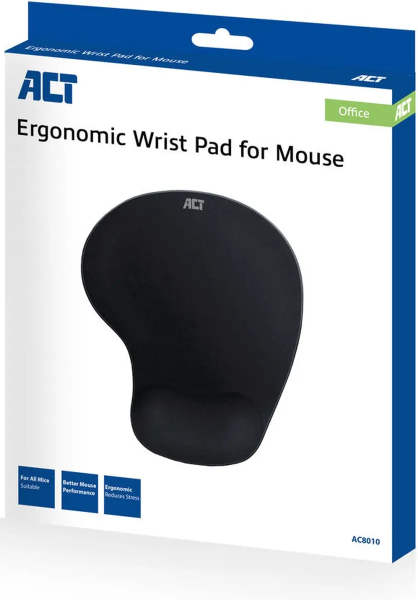 ACT Ergonomische Muismat AC8010 - Zwart