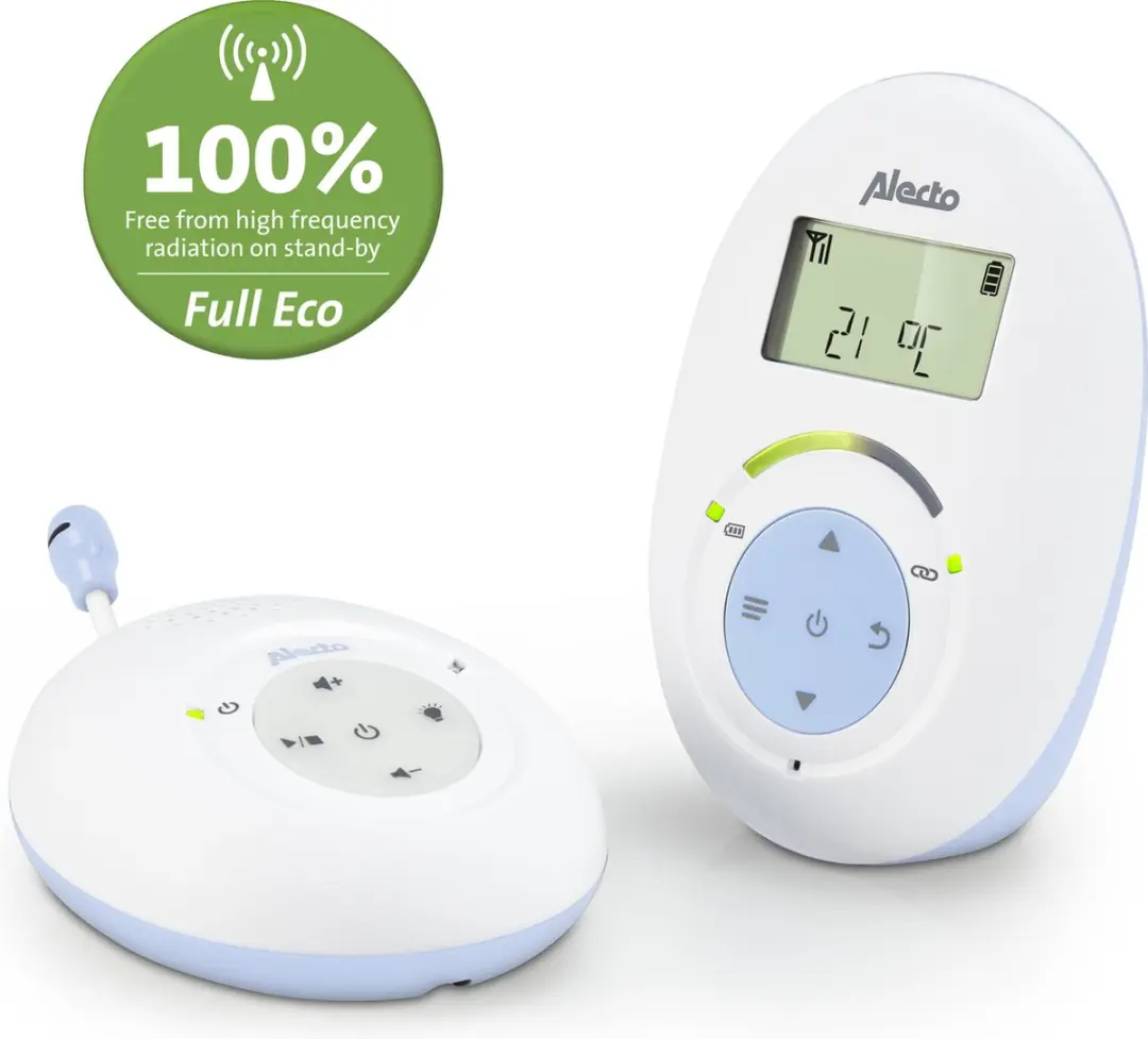 Alecto DBX-112 Full Eco DECT Babyfoon - Wit/Blauw