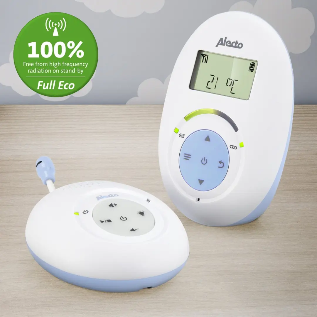 Alecto DBX-112 Full Eco DECT Babyfoon - Wit/Blauw