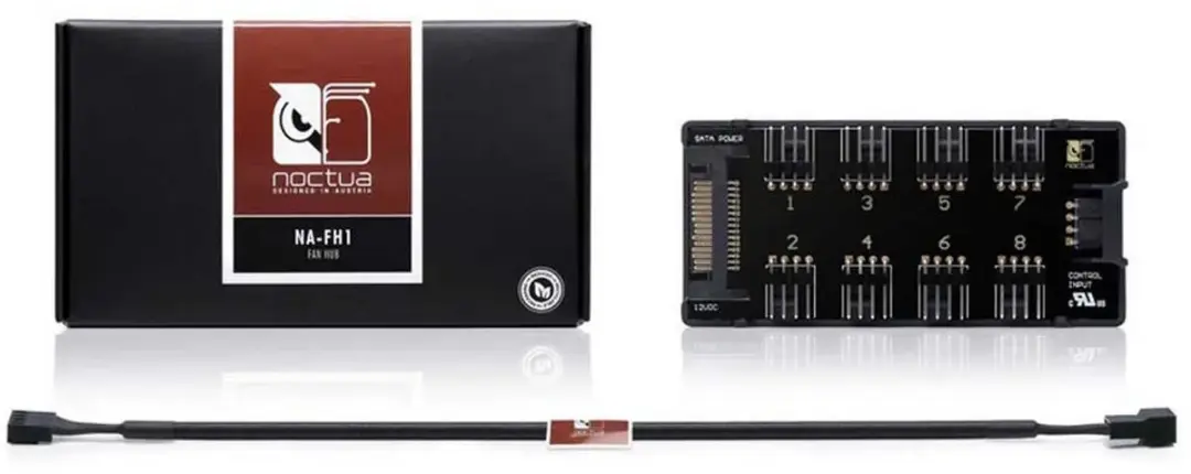 Noctua NA-FH1 Fancontroller 8x - 1x S-ATA 12V PWM - Zwart