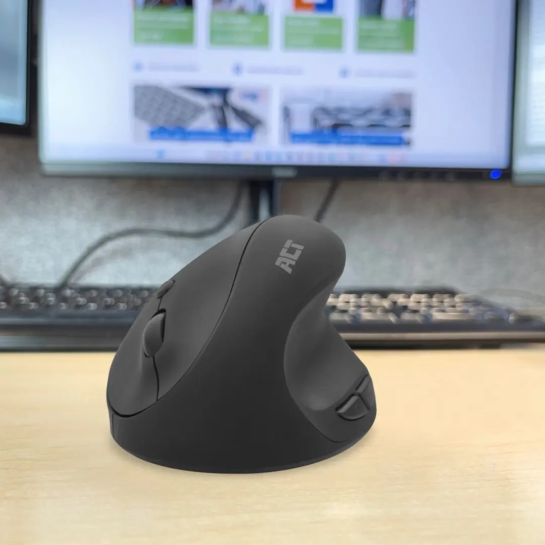 ACT AC5101 Draadloze Ergonomische Muis 1600 DPI - Zwart