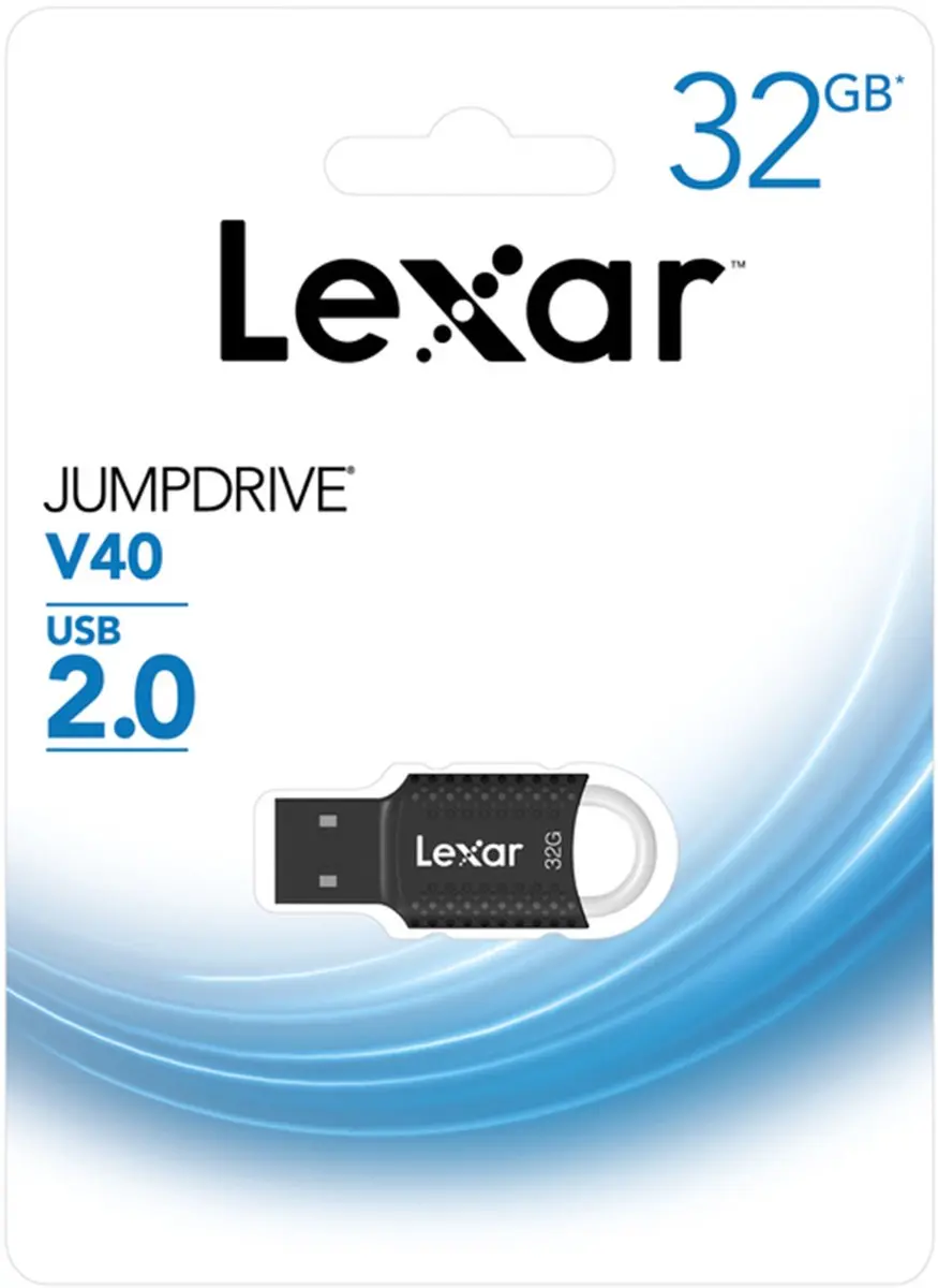 Lexar JumpDrive V40 LJDV40-32GAB USB-stick 32GB - Zwart