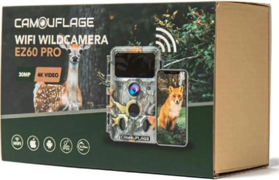 Camouflage EZ60 WiFi Wildcamera - Camouflage Geel - afbeelding 6 van 6
