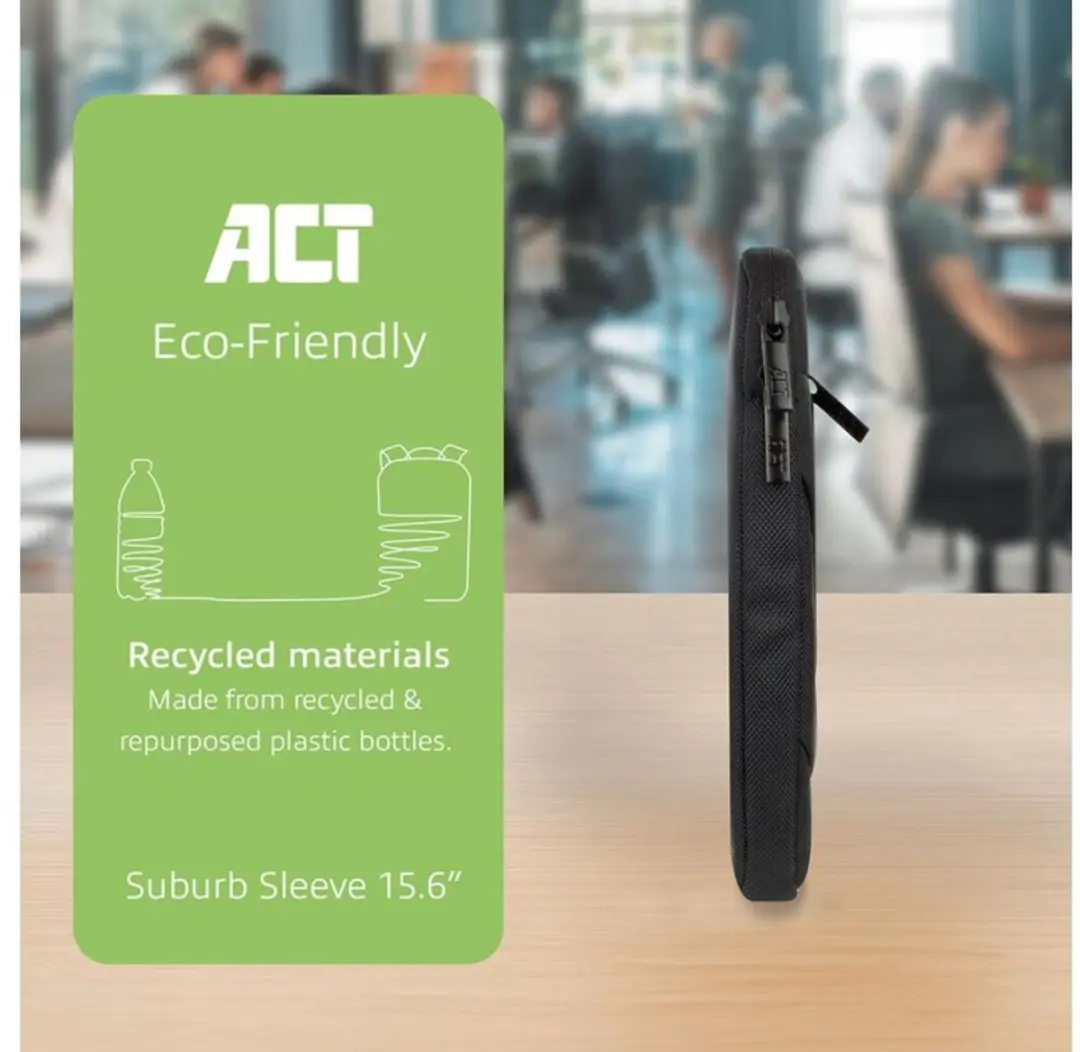 ACT Suburb Laptop Sleeve AC8555 - 15,6" - Zwart