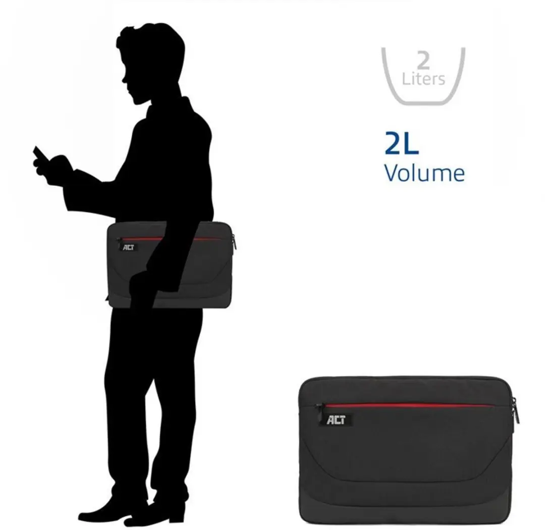 ACT Suburb Laptop Sleeve AC8555 - 15,6" - Zwart