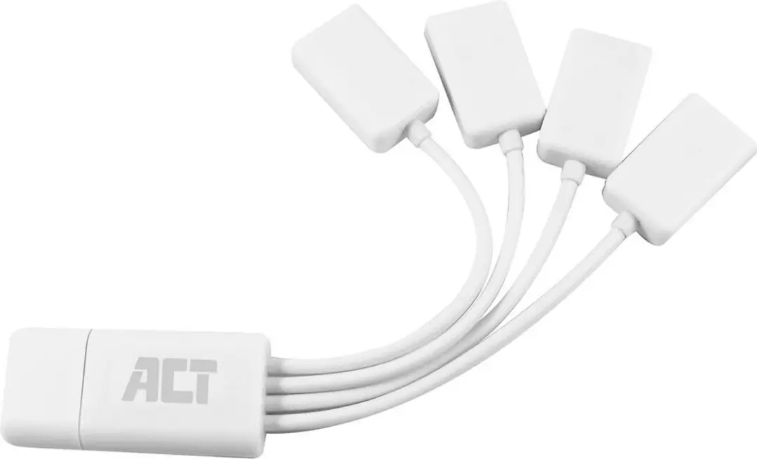 ACT AC6210 USB Hub 4 Poorten - Wit