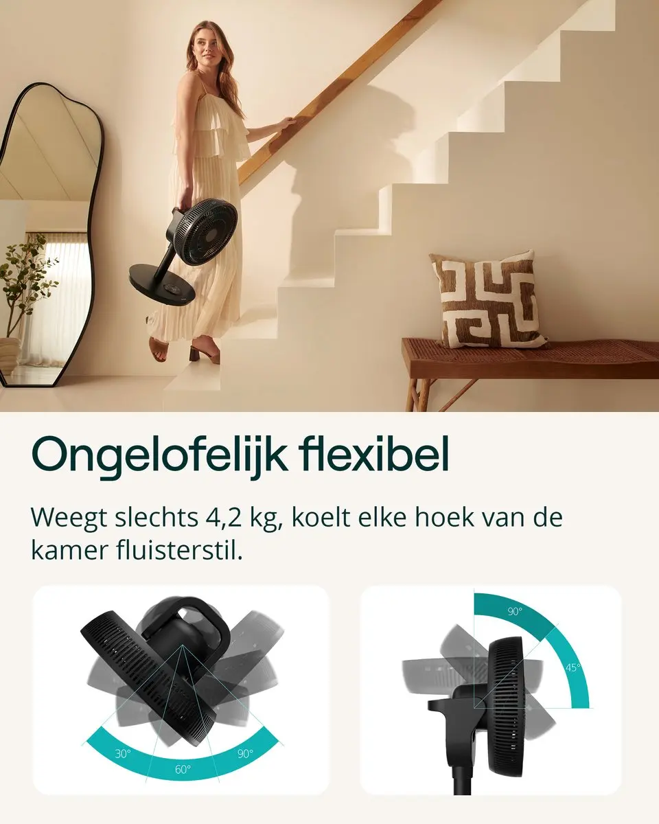 Duux Whisper Flex 2 Smart Statiefventilator 21.5W - 30 Snelheden