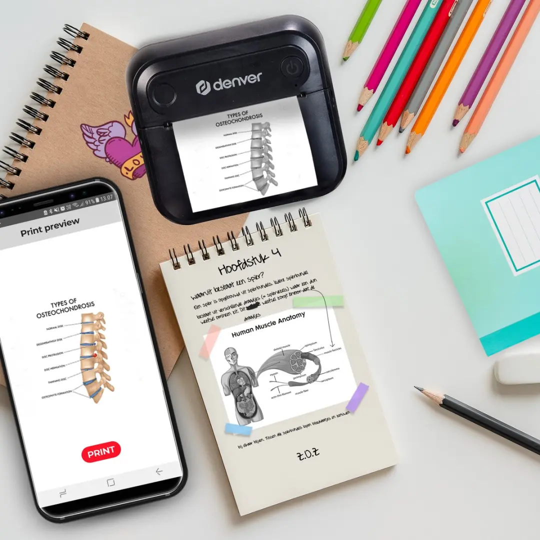 Denver MBP32B Mini Pocket Printer - Zwart