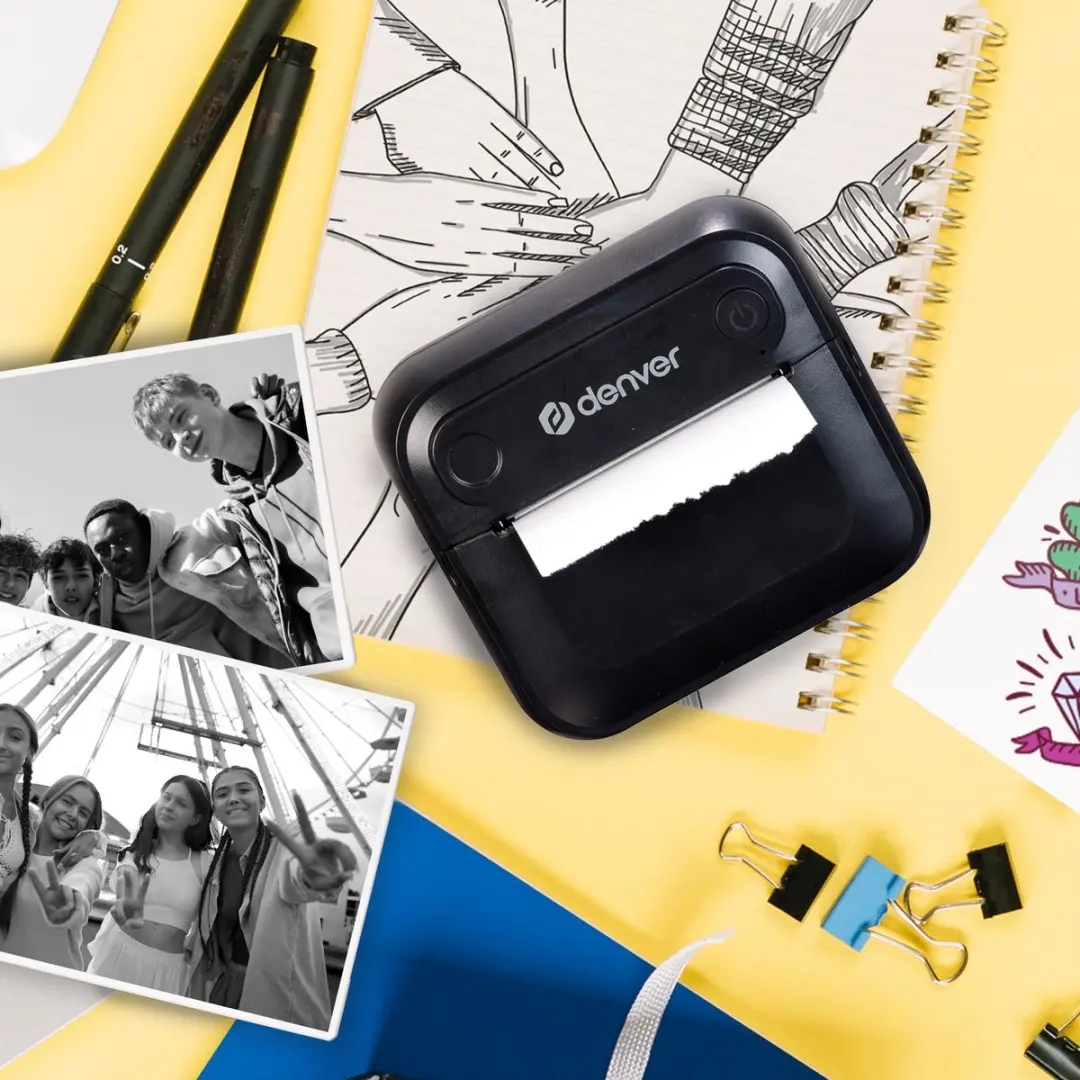 Denver MBP32B Mini Pocket Printer - Zwart - afbeelding 6 van 6