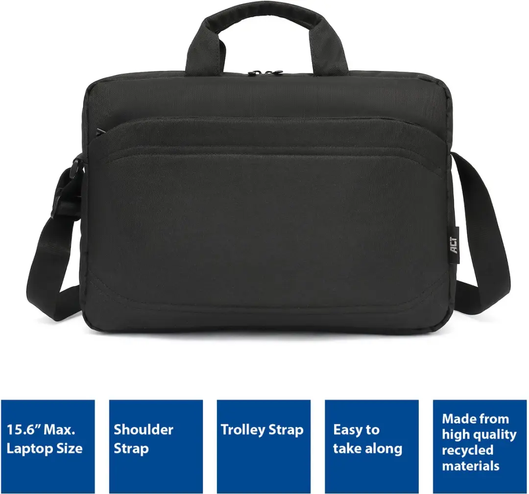 ACT Metro AC8550 Schoudertas Laptop 15,6" - Zwart