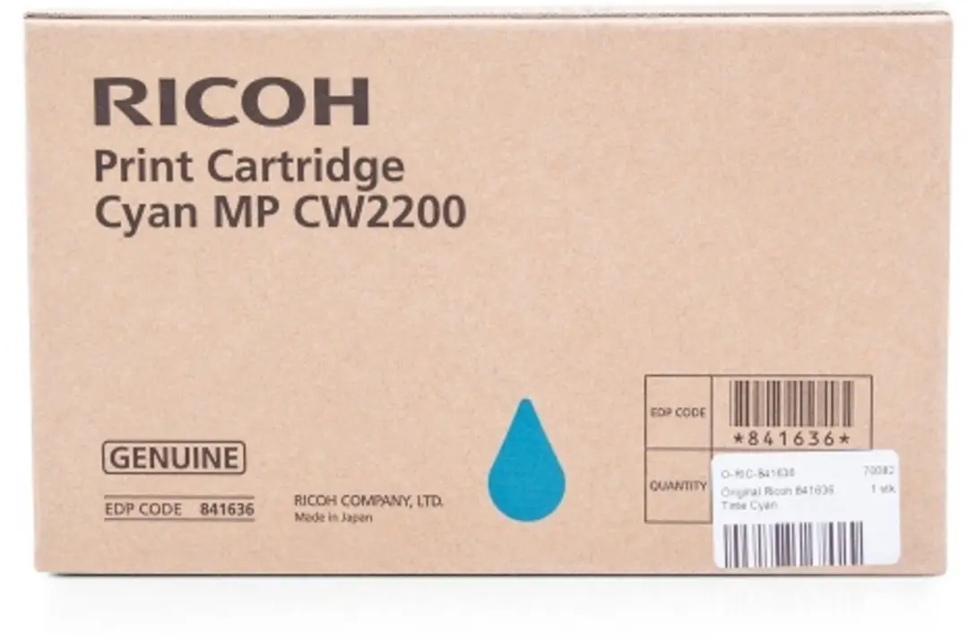 Ricoh 841636 Inktcartridge - Cyaan