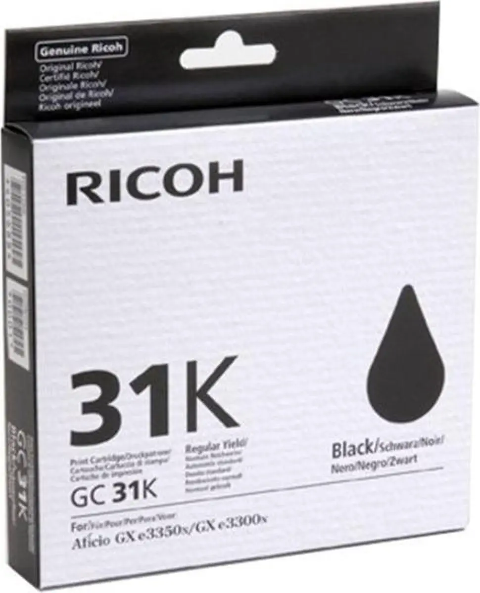 Ricoh GXE3300 GXE3300ZW Gelcartridge - 1500 pagina's - Zwart