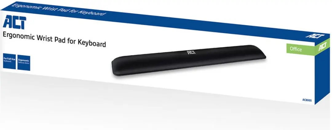ACT AC8005 Polssteun Toetsenbord - Full-Size - Zwart