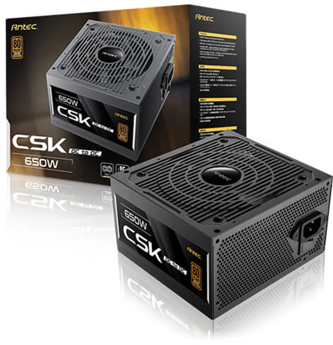 Antec CSK650DC EC Voeding 650W - ATX 20+4 Pin - Zwart