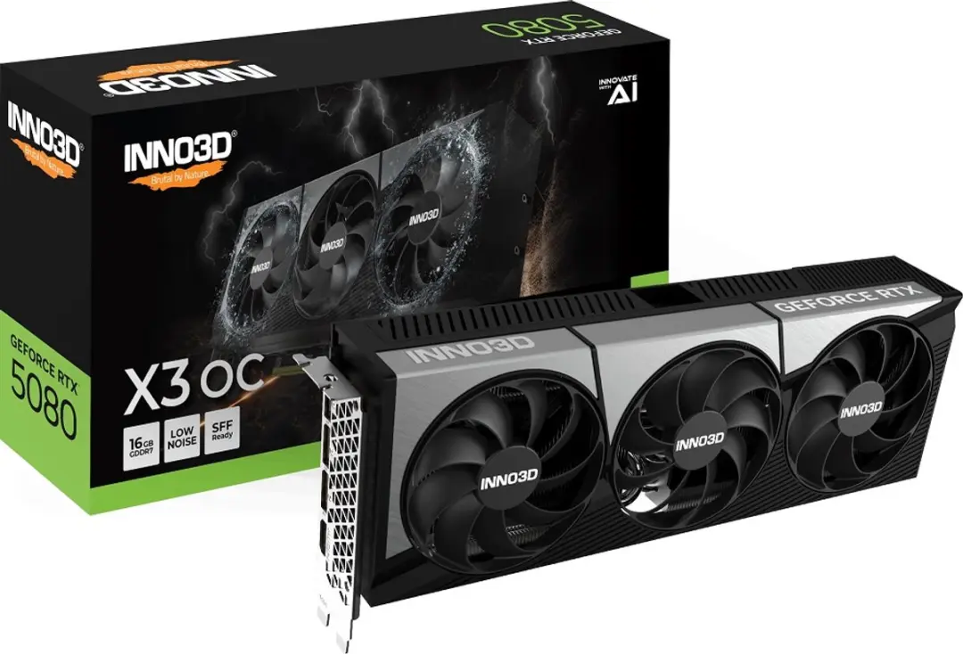 INNO3D GeForce RTX 5080 X3 OC Videokaart 16GB GDDR7