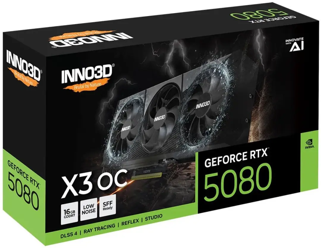 INNO3D GeForce RTX 5080 X3 OC Videokaart 16GB GDDR7