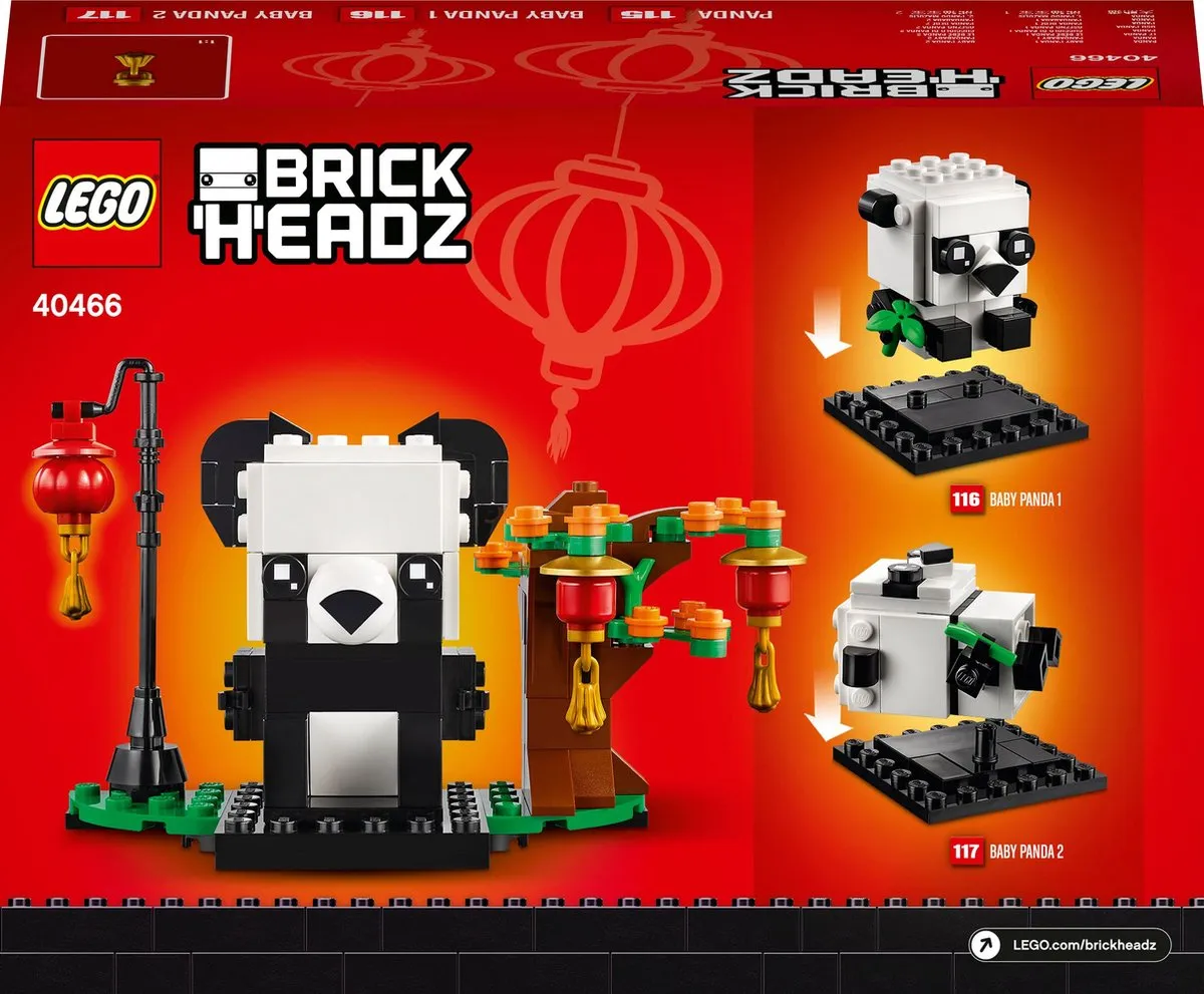 LEGO Brickheadz 40466 Chinees Nieuwjaar Panda - afbeelding 2 van 6