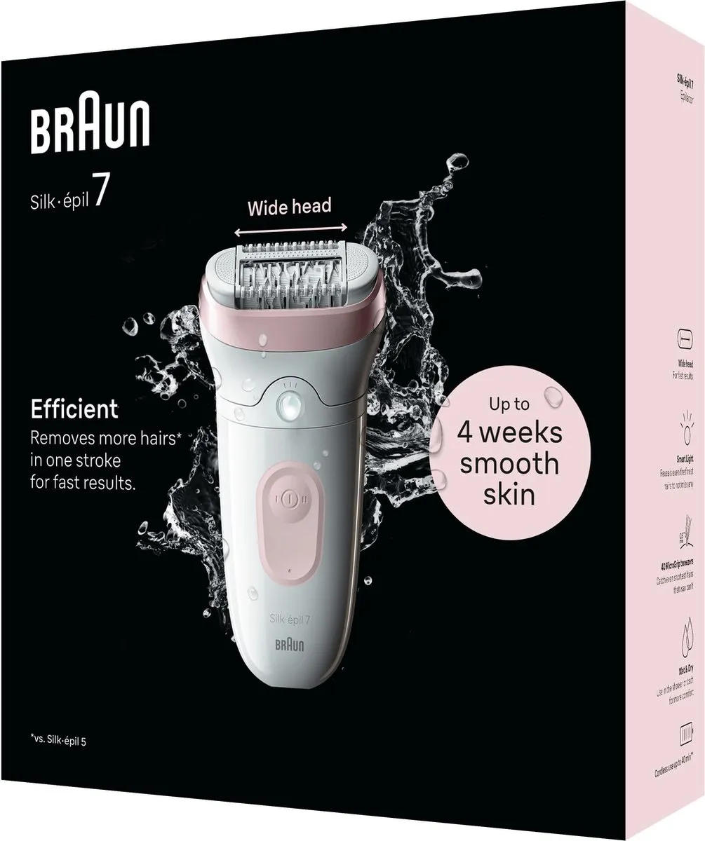 Braun Silk·épil 7 BR2-225151 Epilator - Wit/Flamingo