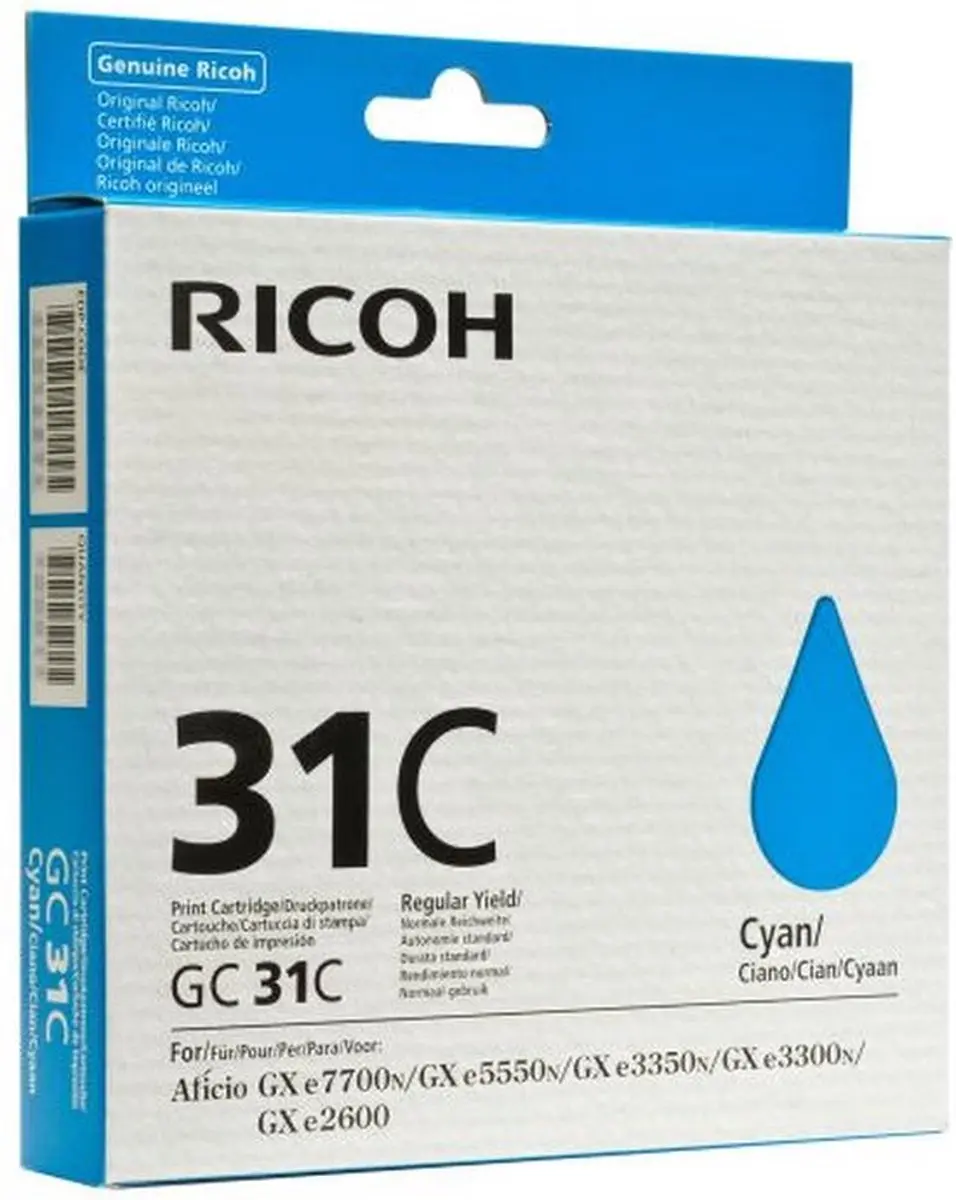Ricoh GXE3300 Cyaan Cartridge - 1000 pagina's