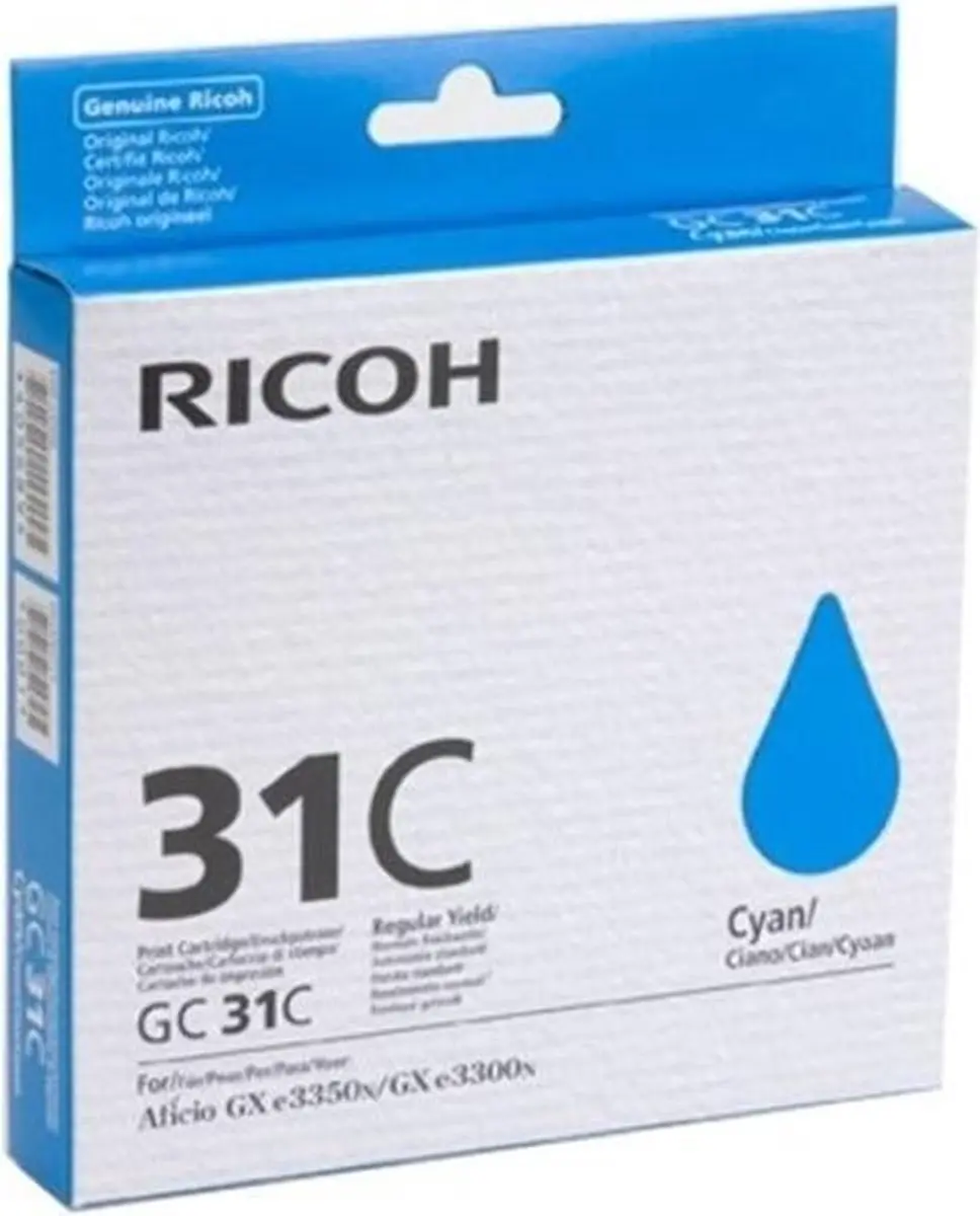 Ricoh GXE3300 Cyaan Cartridge - 1000 pagina's