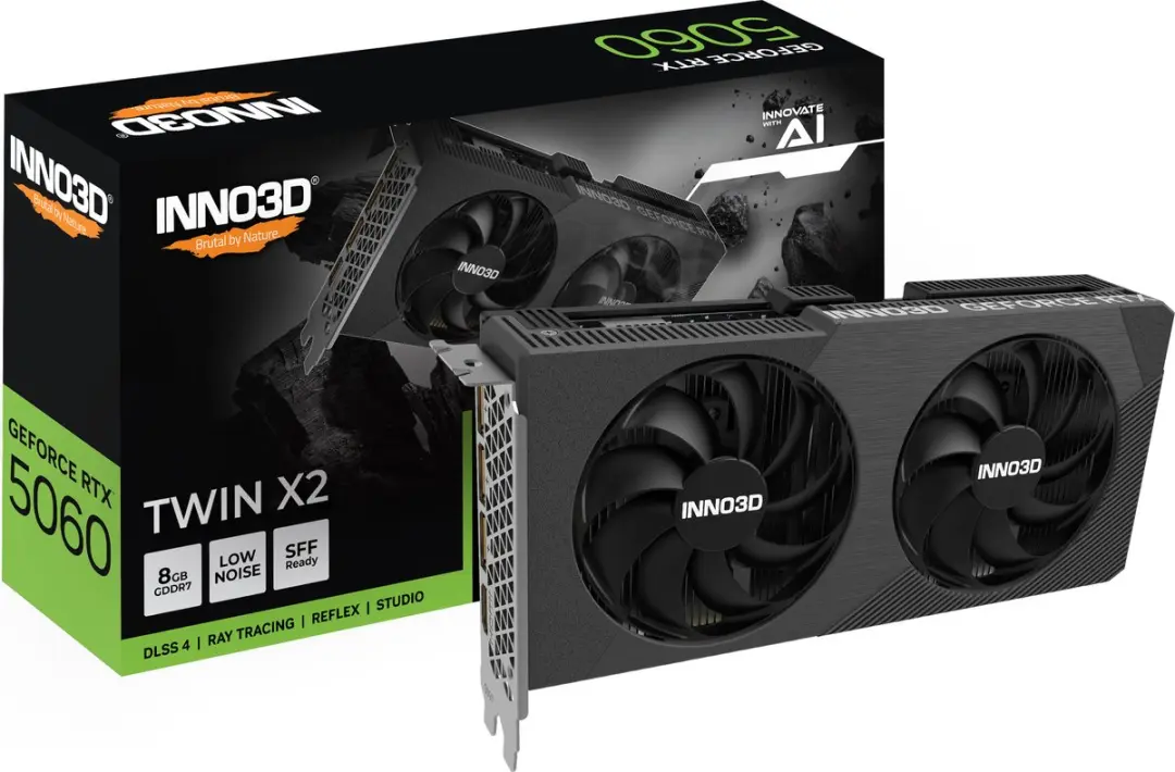 INNO3D GeForce RTX 5060 TWIN X2 Videokaart 8GB GDDR7