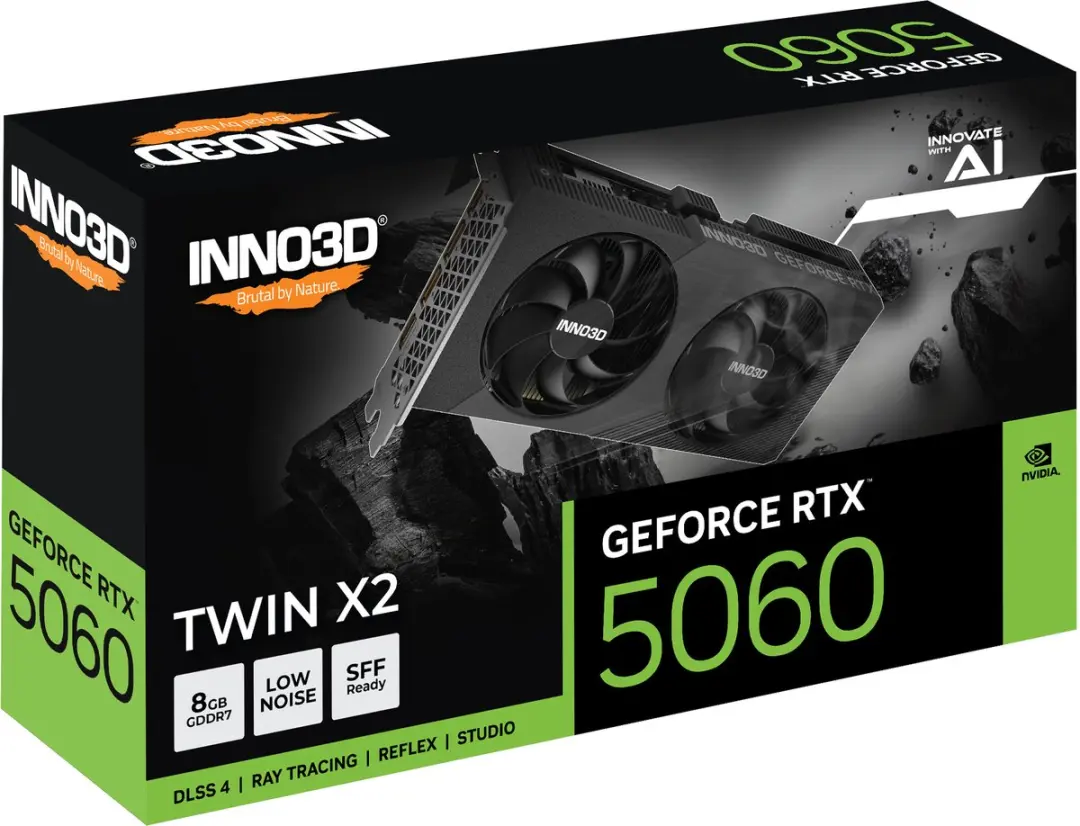 INNO3D GeForce RTX 5060 TWIN X2 Videokaart 8GB GDDR7