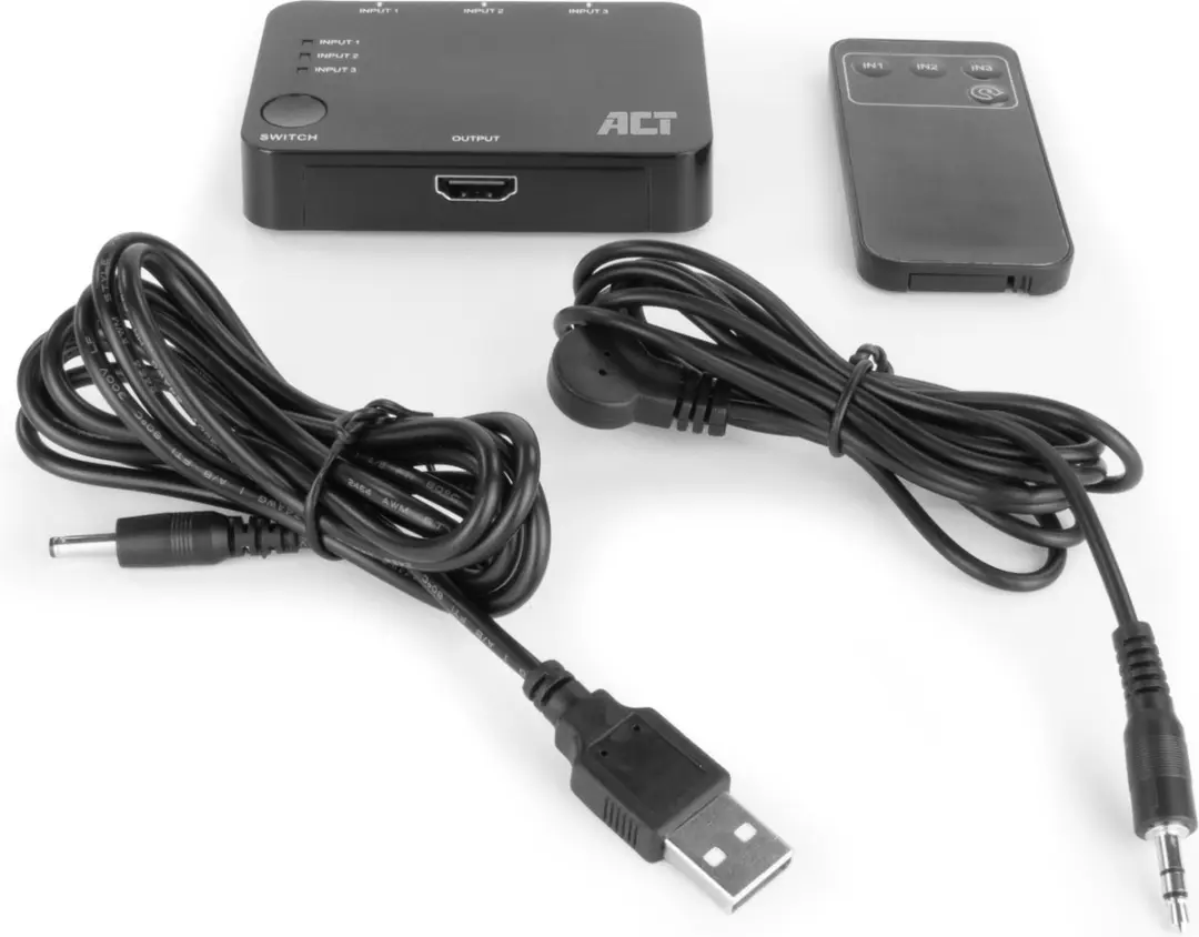 ACT 4K HDMI 3x1 Switch AC7845 - Zwart