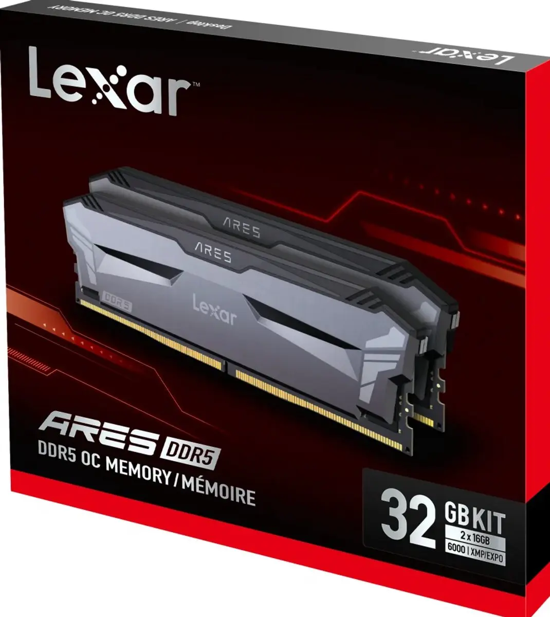 Lexar Ares LD5U16G60C320A-RGD DDR5 Geheugen 32GB 2x16GB 6000MHz