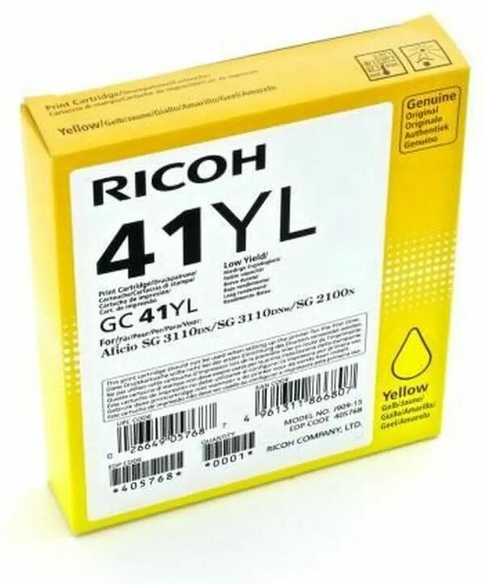 Ricoh 405768 Toner Geel - XL Cartridge 41ml