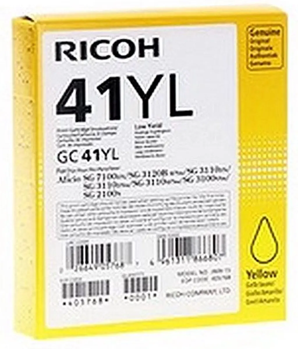 Ricoh 405768 Toner Geel - XL Cartridge 41ml