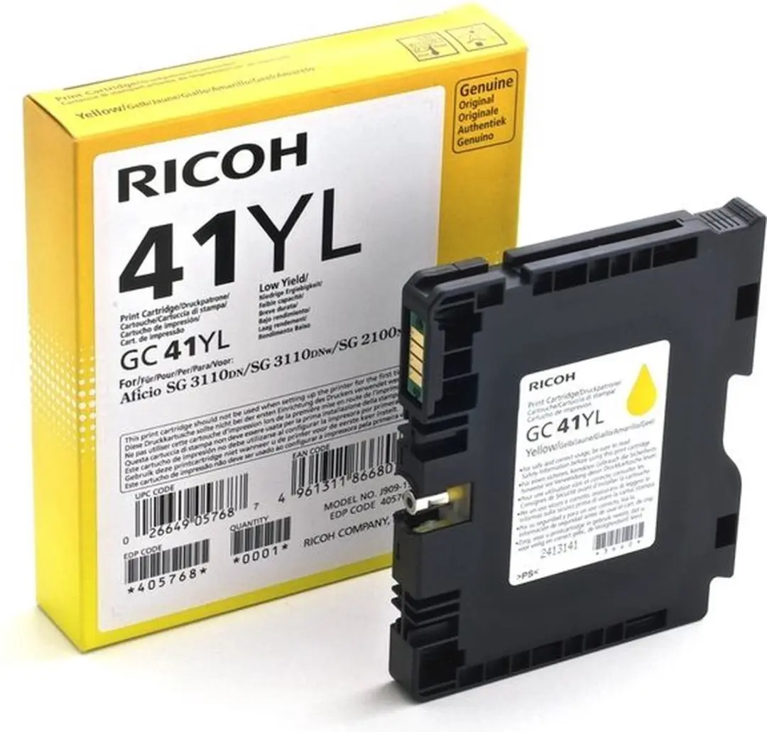 Ricoh 405768 Toner Geel - XL Cartridge 41ml