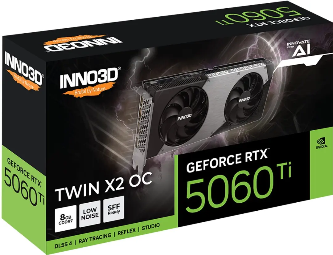 INNO3D GeForce RTX 5060 Ti TWIN X2 OC Videokaart 8GB GDDR7