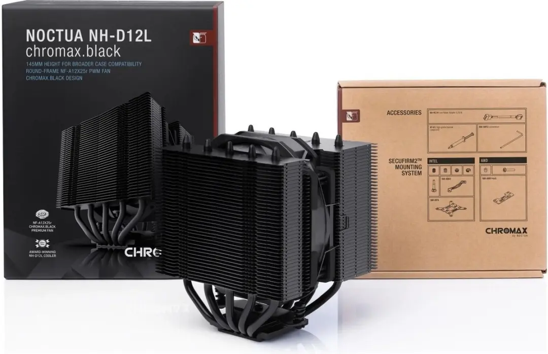 Noctua NH-D12L Processorkoeler 120mm - Zwart