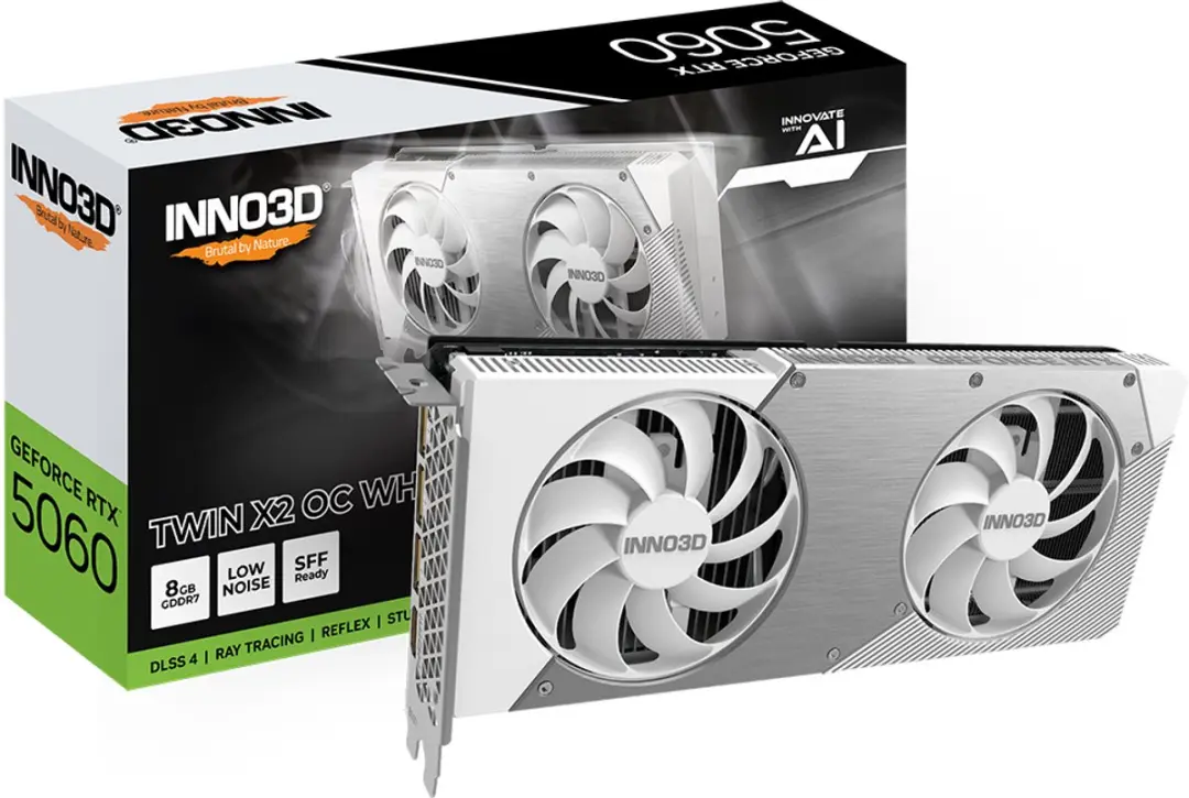 INNO3D GeForce RTX 5060 TWIN X2 OC White Videokaart 8GB