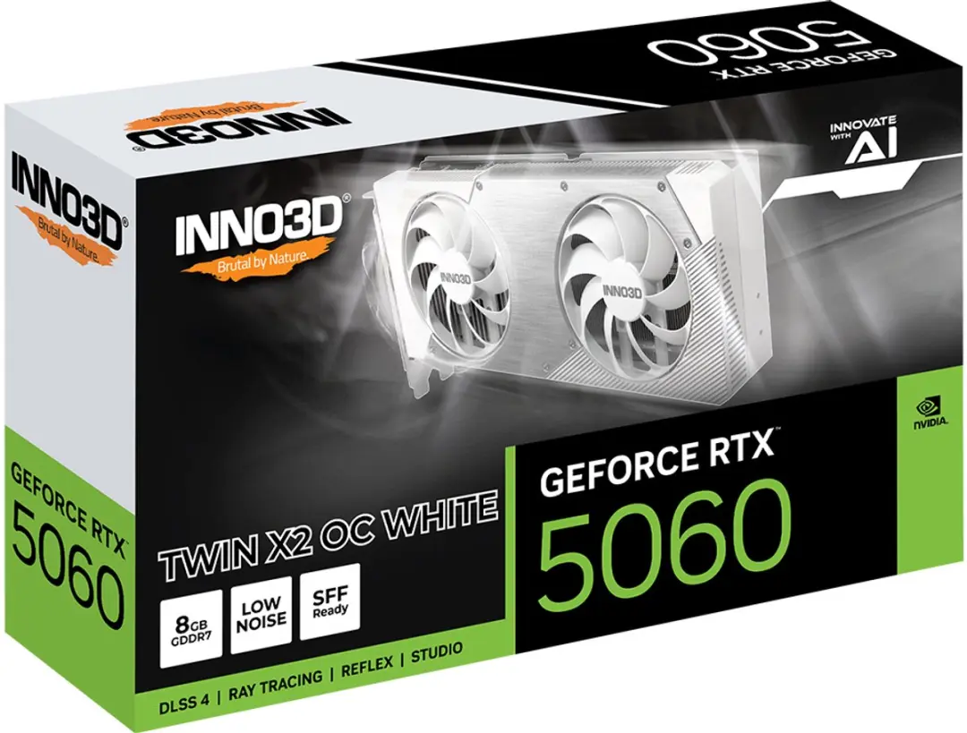INNO3D GeForce RTX 5060 TWIN X2 OC White Videokaart 8GB
