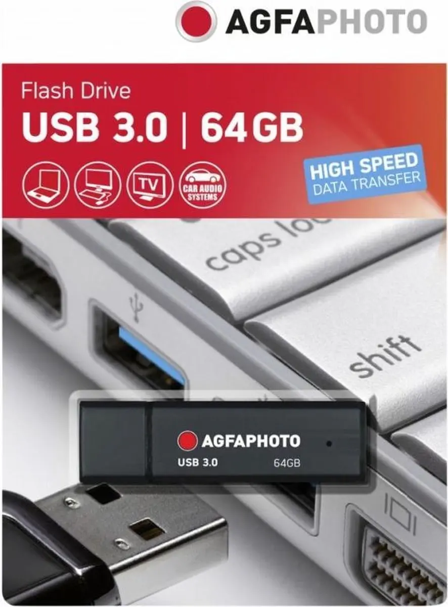 AgfaPhoto 10571 USB-stick 64GB - Zwart
