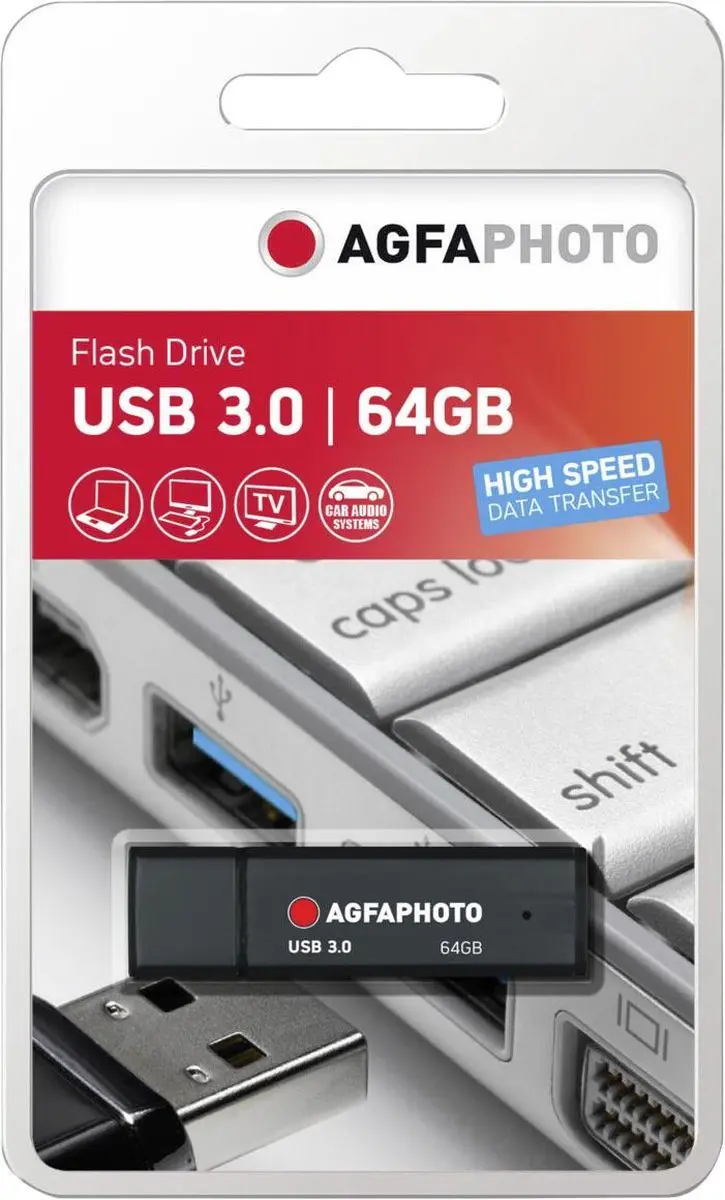 AgfaPhoto 10571 USB-stick 64GB - Zwart