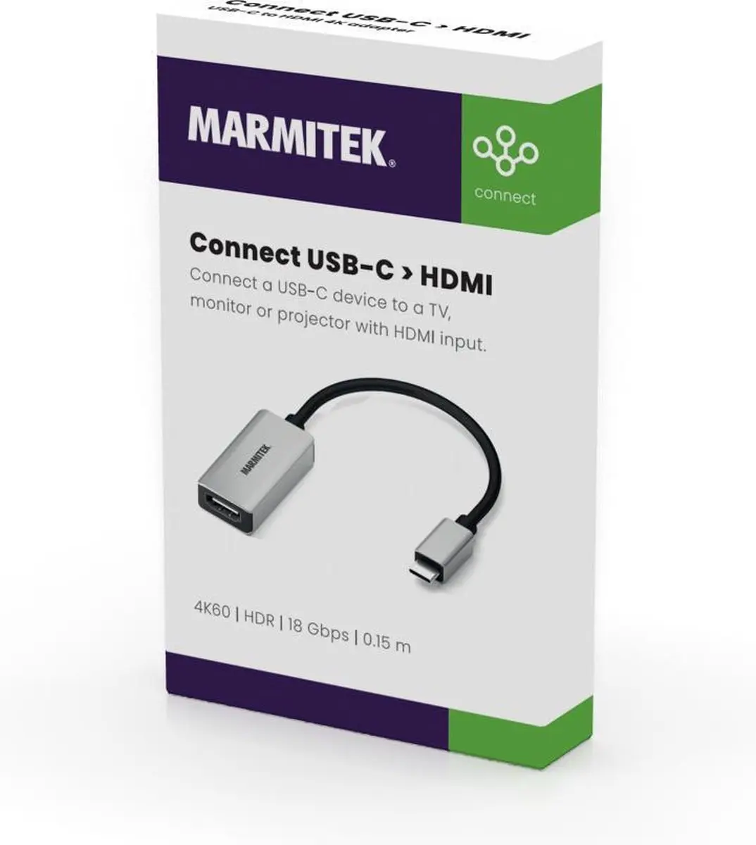 Marmitek Connect 25008369 USB-C naar HDMI Adapter