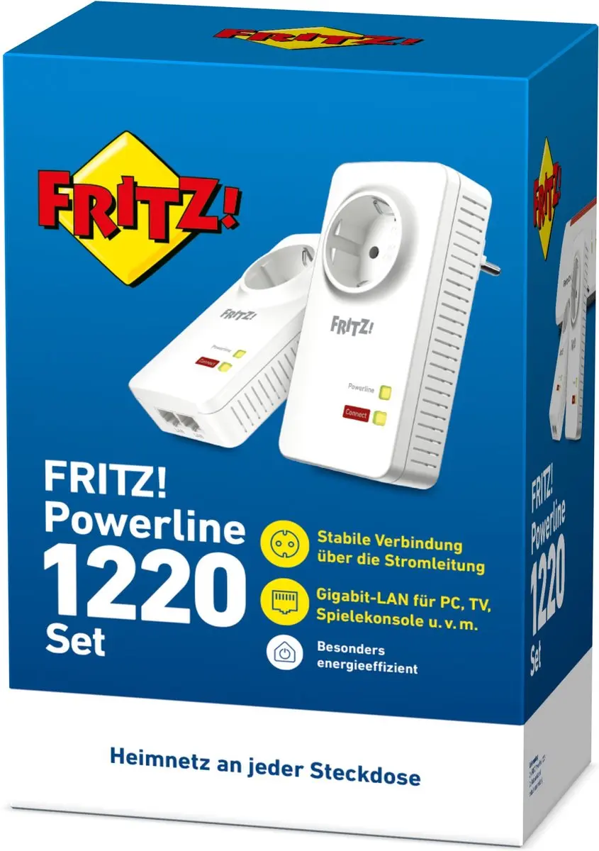 FRITZ! Powerline 1220E Set - 2x Ethernet - Wit