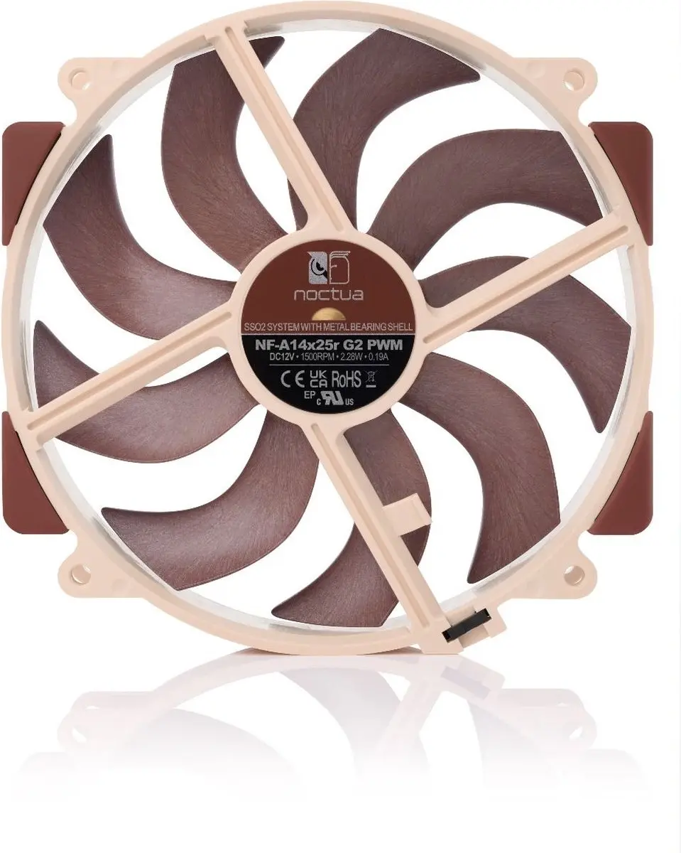 Noctua NF-A14x25r G2 PWM Ventilator - 14cm - Zwart