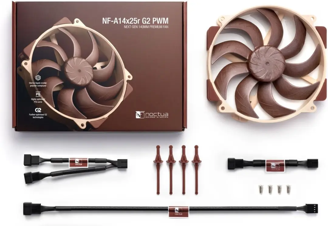 Noctua NF-A14x25r G2 PWM Ventilator - 14cm - Zwart