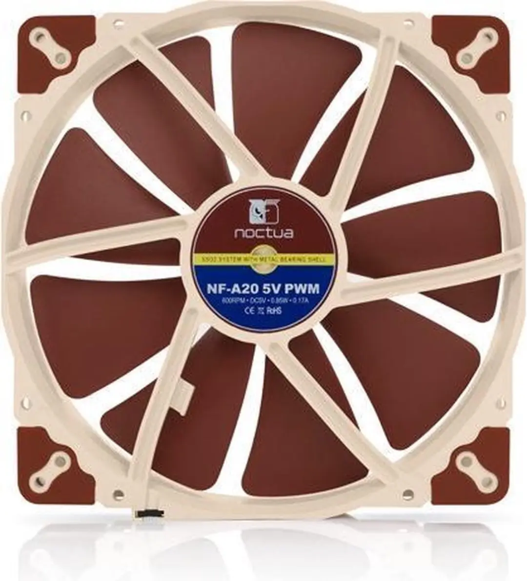 Noctua NF-A20 5V PWM 200mm Ventilator - Rood