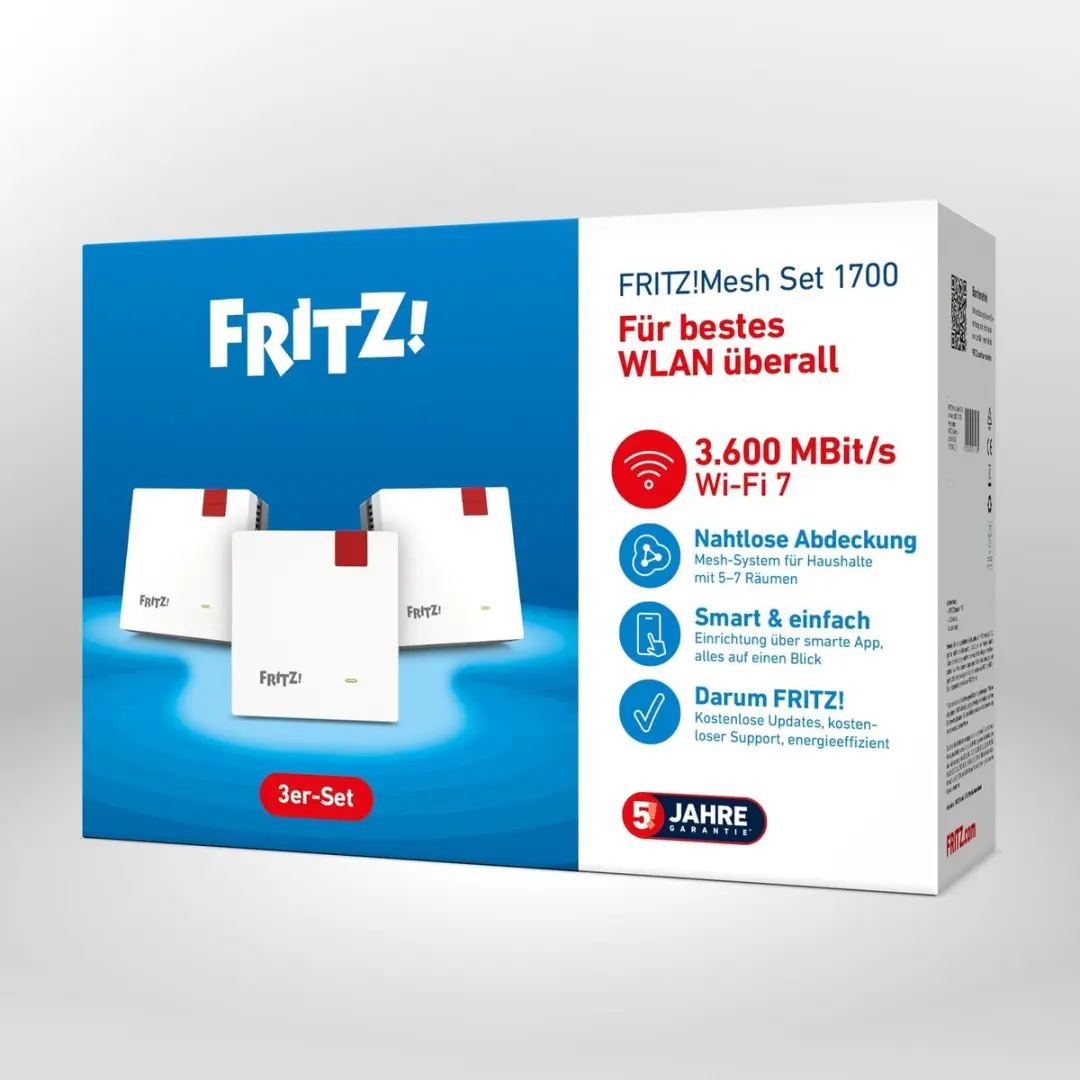 FRITZ! Mesh Set 20003133 Wi-Fi 7 - 3 Stuks Wit