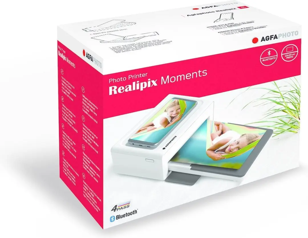 AgfaPhoto Realipix Moments Fotoprinter 10x15cm - Zwart
