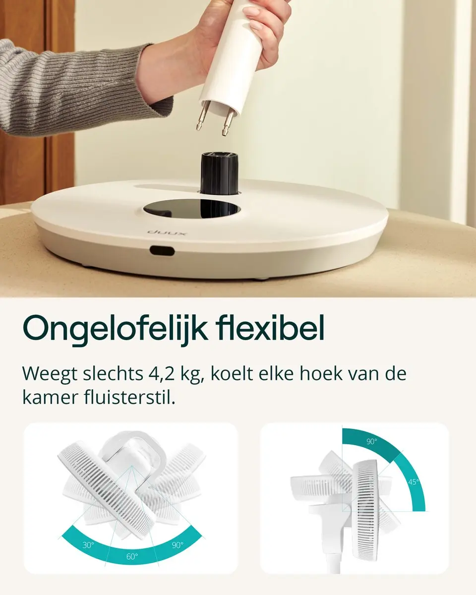 Duux Whisper Flex 2 Smart Statiefventilator 21.5W - Wit