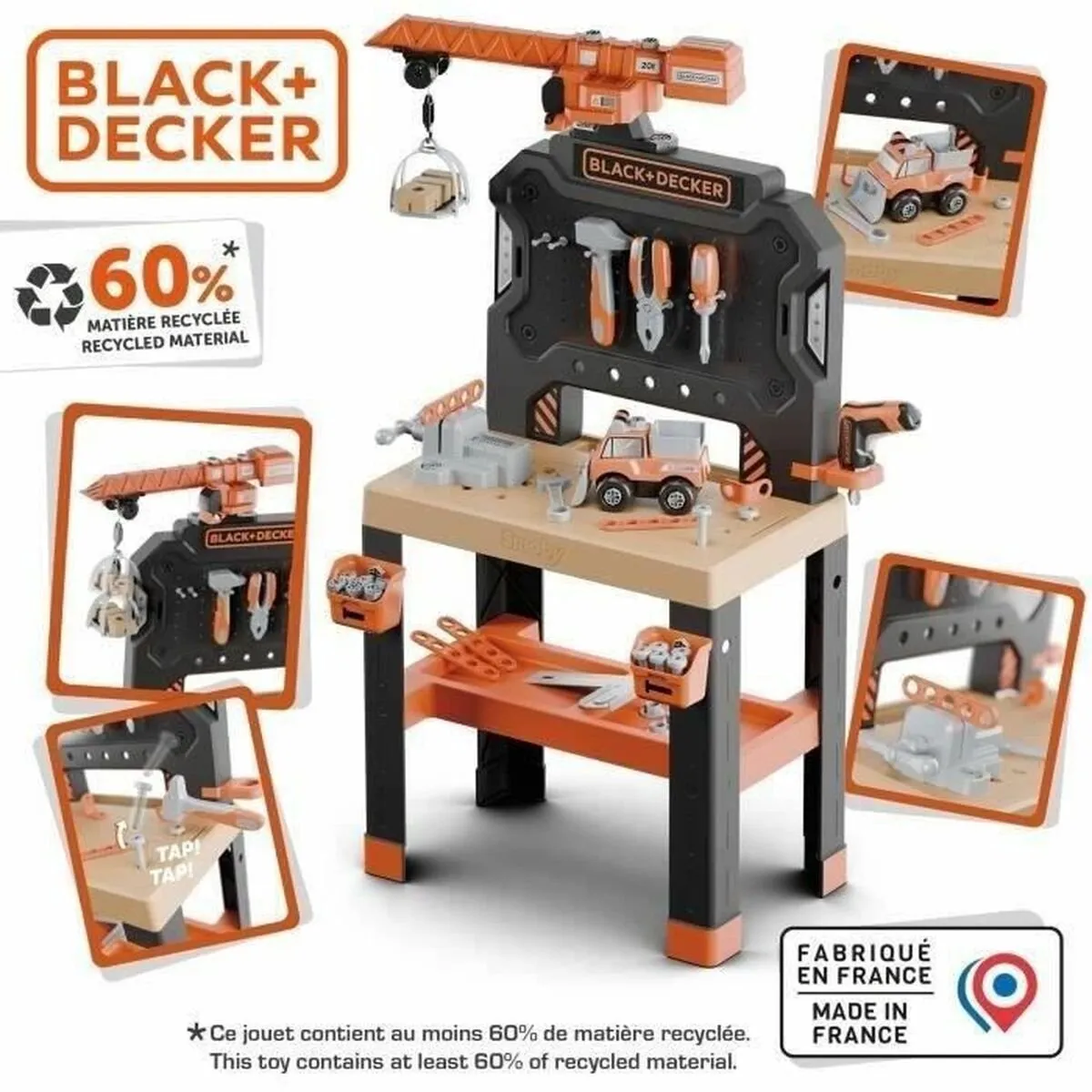 Smoby Black & Decker Speelgoedwerkbank - Multi kleuren