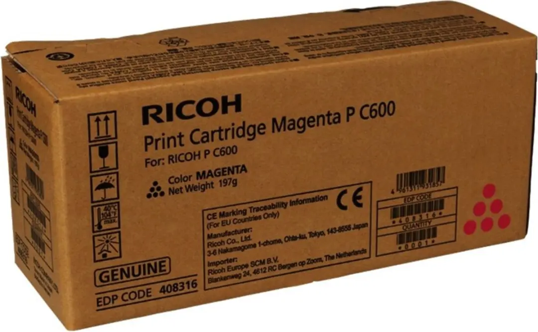 Ricoh 408316 Tonercartridge - Magenta - 12.000 pagina's