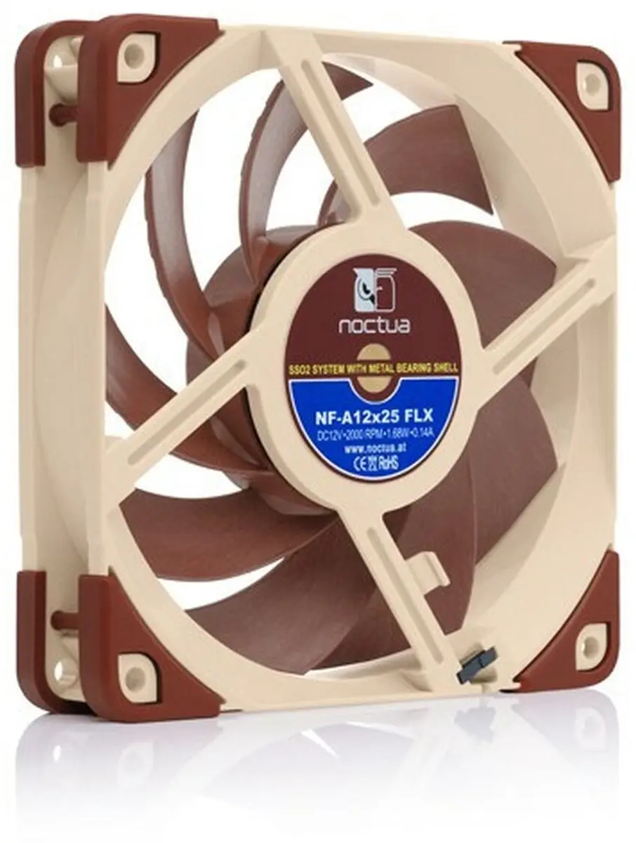 Noctua NF-A12X25-FLX Box Ventilator 12cm - Beige/Red